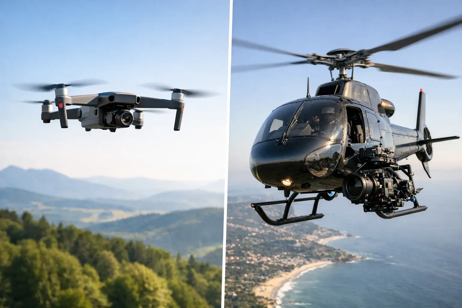 Drone Filming vs Helicopter Filming